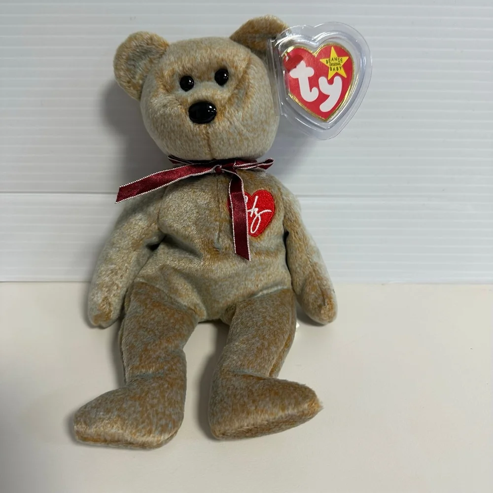 Ty Beanie Baby 1999 Signature Bear Plush Toy Gold Mint Canadian Tush Tag NWT NEW